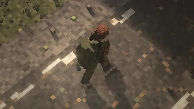 A survivor and lantern in the PESTBOUND world